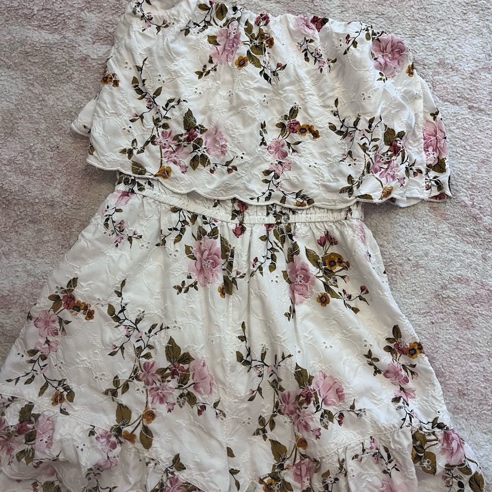 Floral Strapless Romper